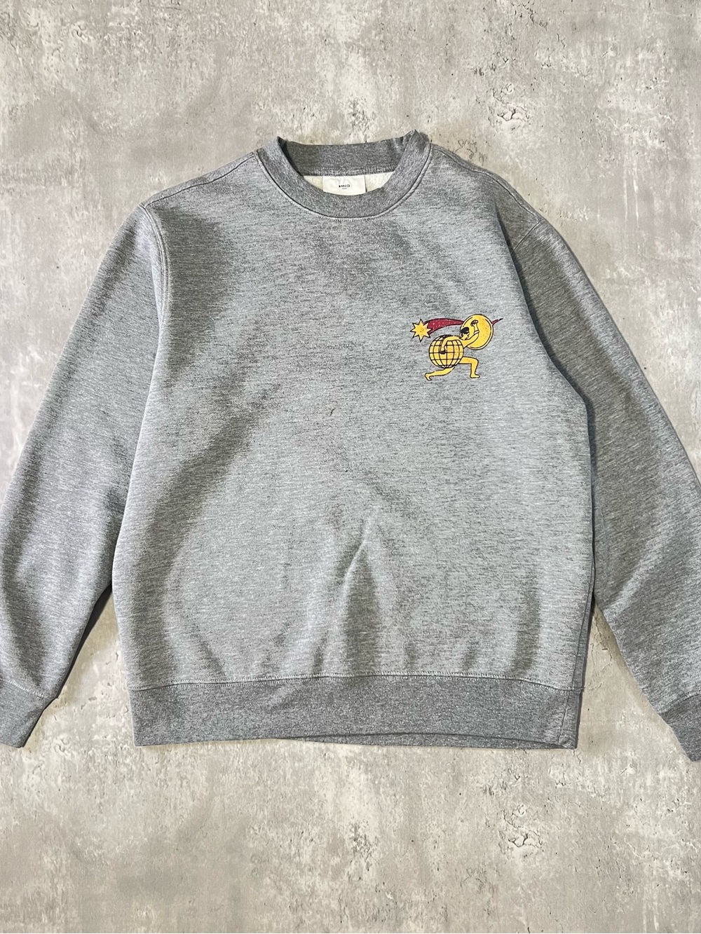 Space Planet Mango X TIAGO MAJUELOS Gray Crewneck Sweatshirt